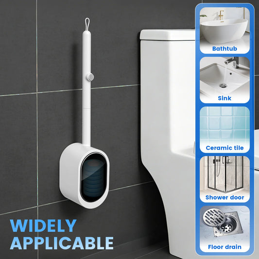 New Disposable Toilet Brush Cleaning Set Wall Mounted Toilet Scrubber Kit with Long Handle Bathroom Cleaning Tools Accessories