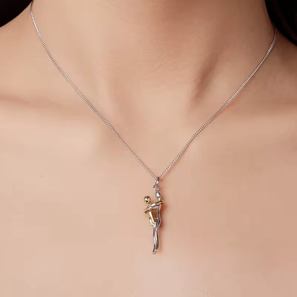 Hug Couples Pendant Necklace