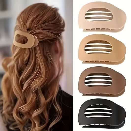 Matte Oval Hair Clips Set