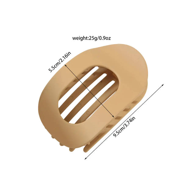 Matte Oval Hair Clips Set