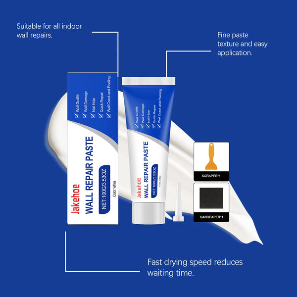 Drywall Repair Kit with Scraper Wall Hole & Crack Filling Paste Quick-Drying Mending Agent Mold Resistant Home Restoration Tool