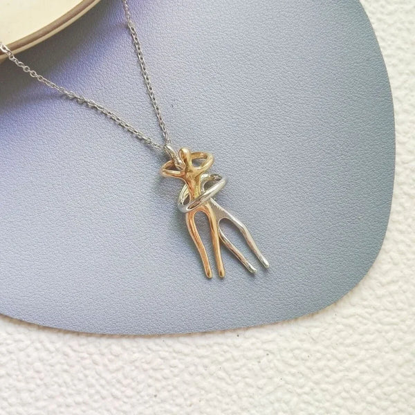 Hug Couples Pendant Necklace